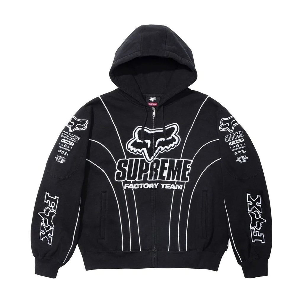 Sweat à capuche zippé Supreme x Fox Racing Factory Team – Noir (AH25)