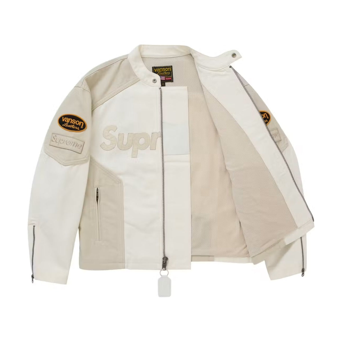 Supreme x Vanson Leathers Cordura Cotton Jacket – White (SS25)