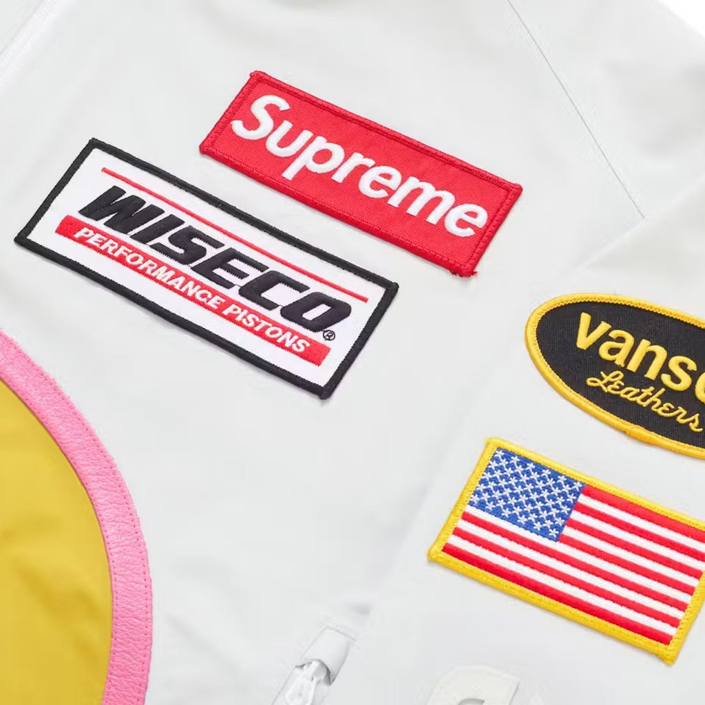 Supreme x Vanson Leathers Gore-Tex Shell Jacket – White (FW25)