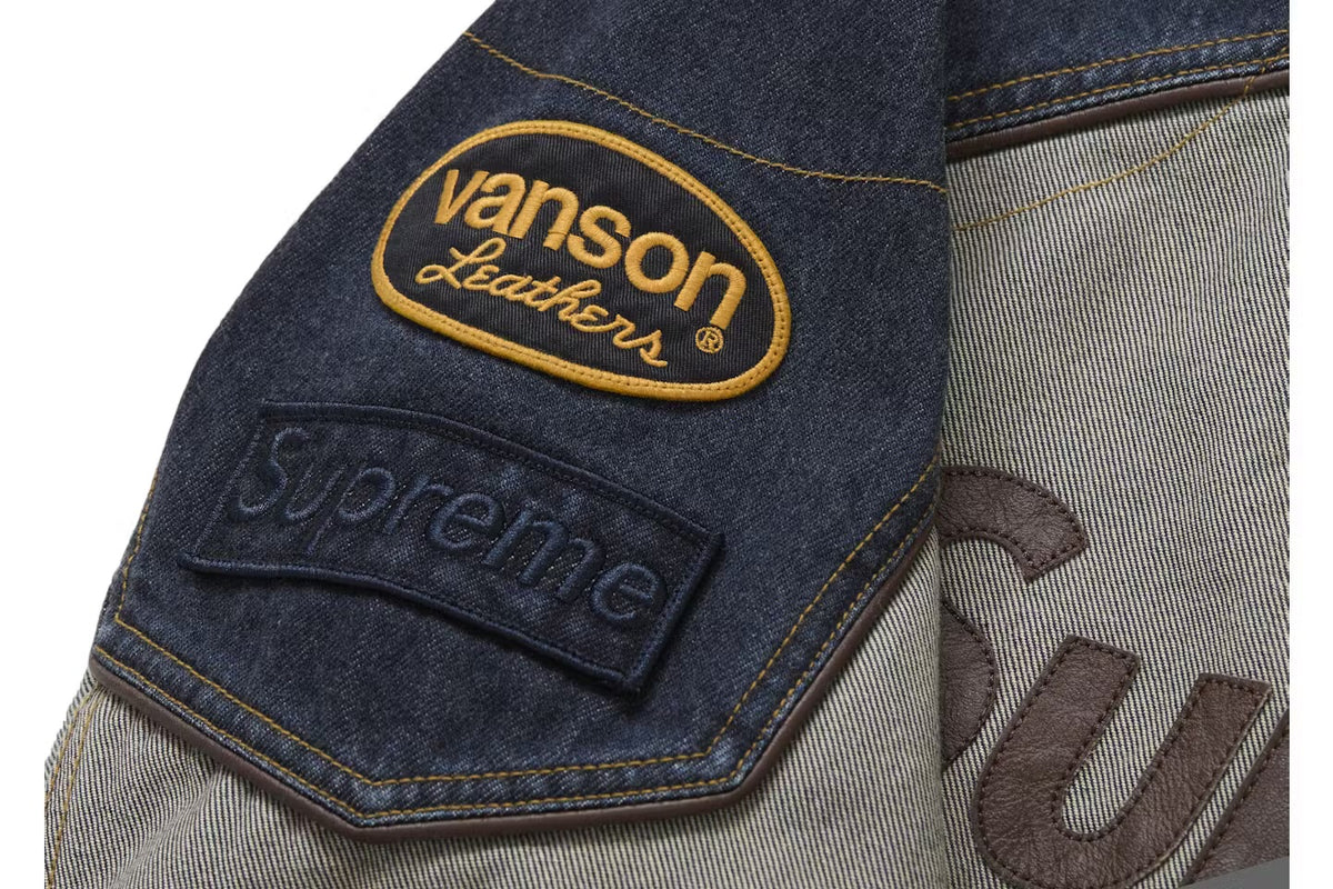 Supreme x Vanson Leathers Cordura Cotton Jacket – Denim (SS25)