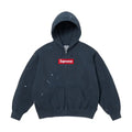 Supreme x MM6 Maison Margiela Box Logo Zip Up Hooded Sweatshirt – Navy (SS26)