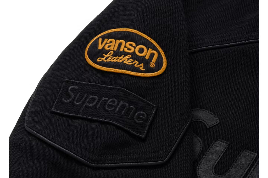 Supreme x Vanson Leathers Cordura Cotton Jacket – Black (SS25)