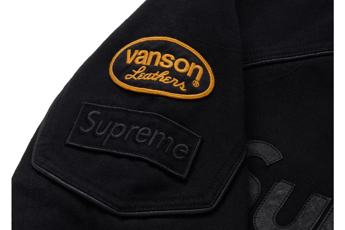 Supreme x Vanson Leathers Cordura Cotton Jacket – Black (SS25)
