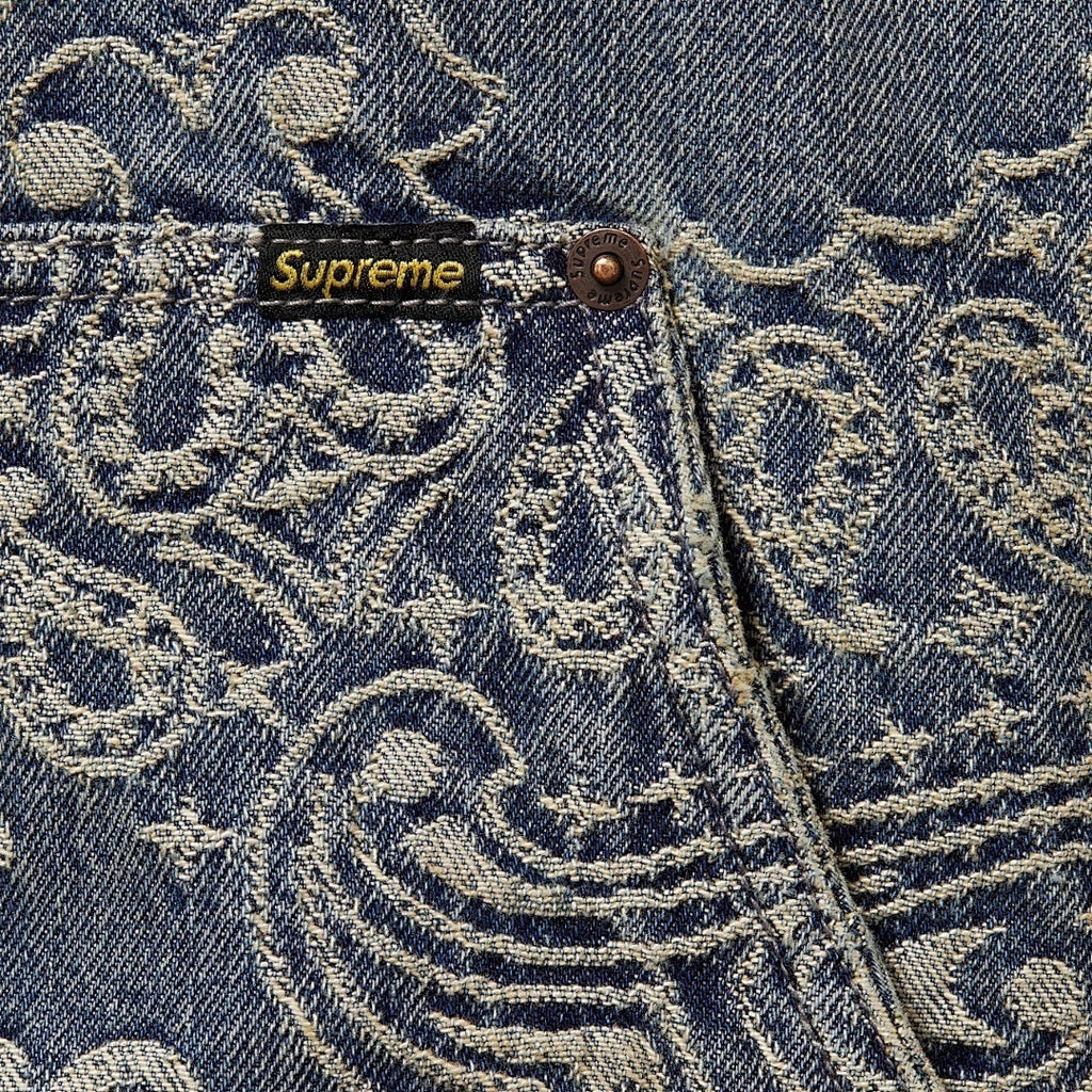 Bandana Jacquard Denim Hooded Work Jacket (SS25)