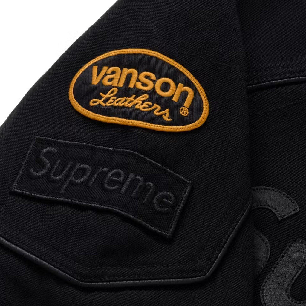 Veste Supreme x Vanson Leathers en coton Cordura – Noir (PE25)