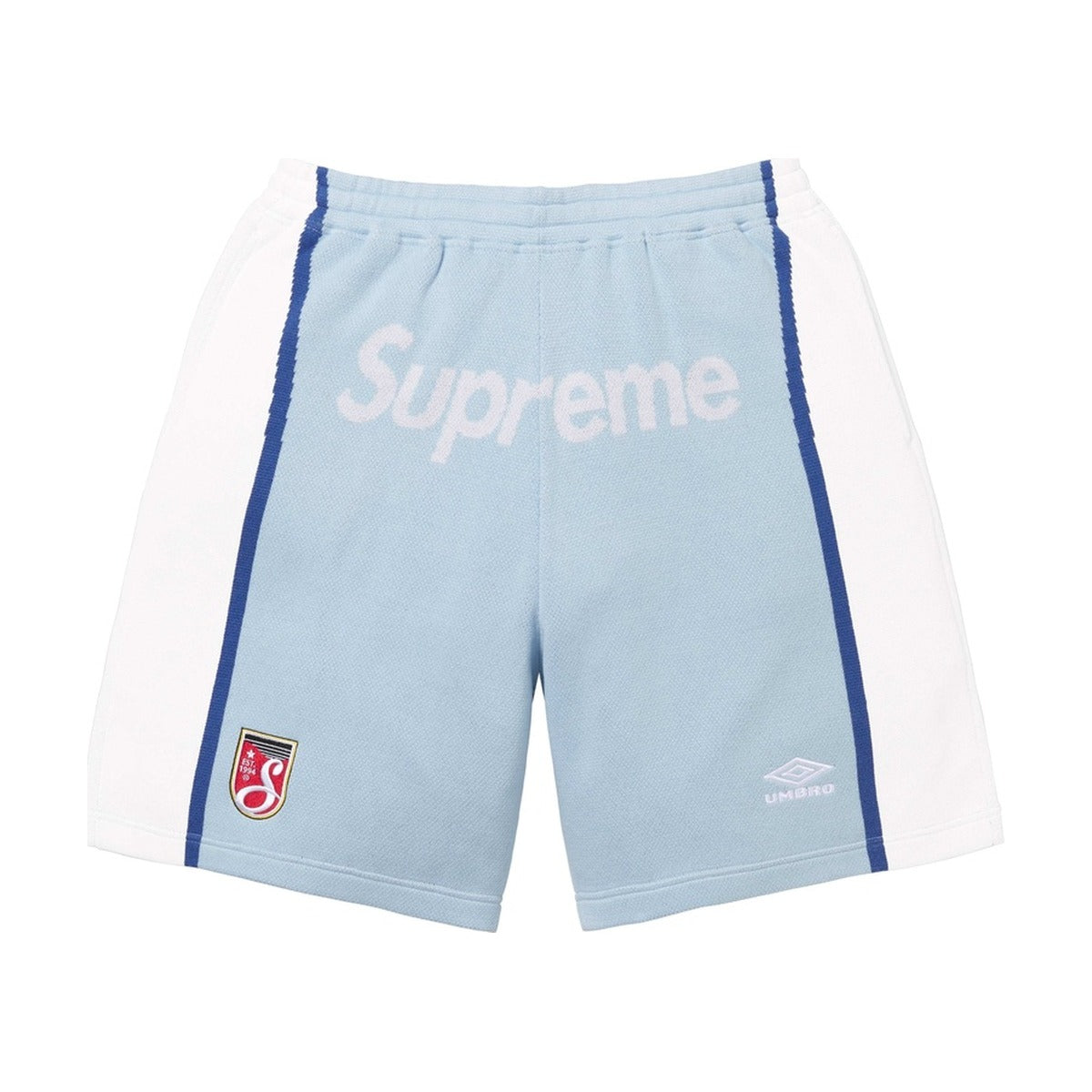 Short de football en maille Supreme x Umbro Bleu ciel (PE25)