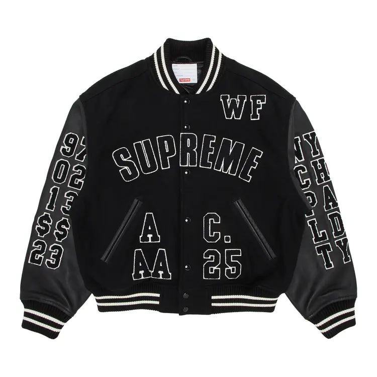 Supreme Praises Varsity Jacket Black