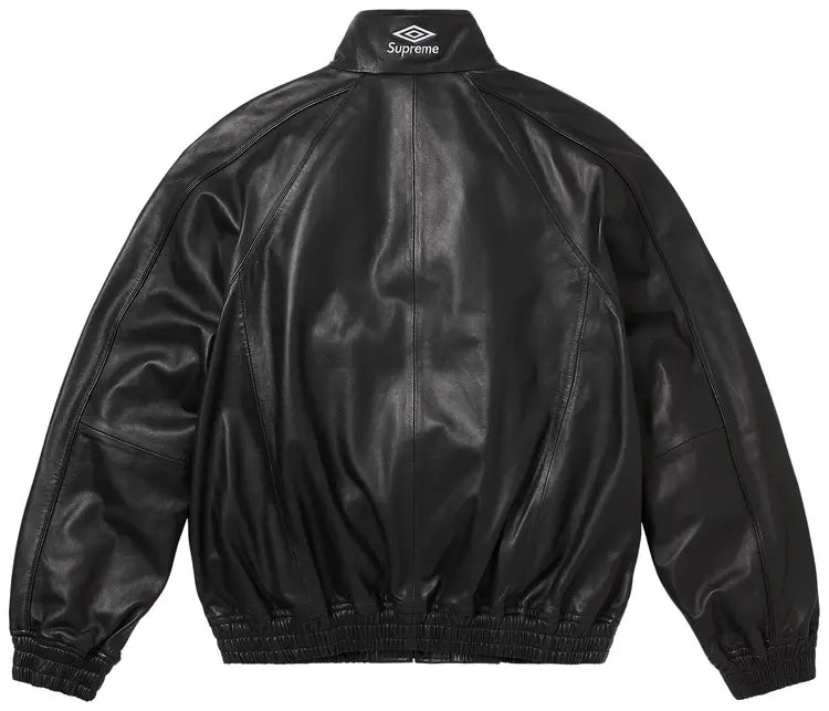 Supreme x Umbro Leather Track Jacket Black