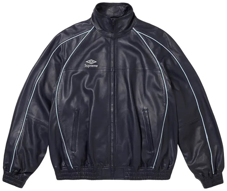 Supreme x Umbro Leather Track Jacket Navy