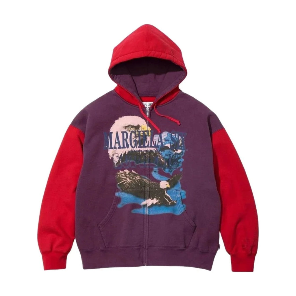 Supreme x MM6 Maison Margiela Eagle Zip Up Hooded Sweatshirt – Red (SS26)