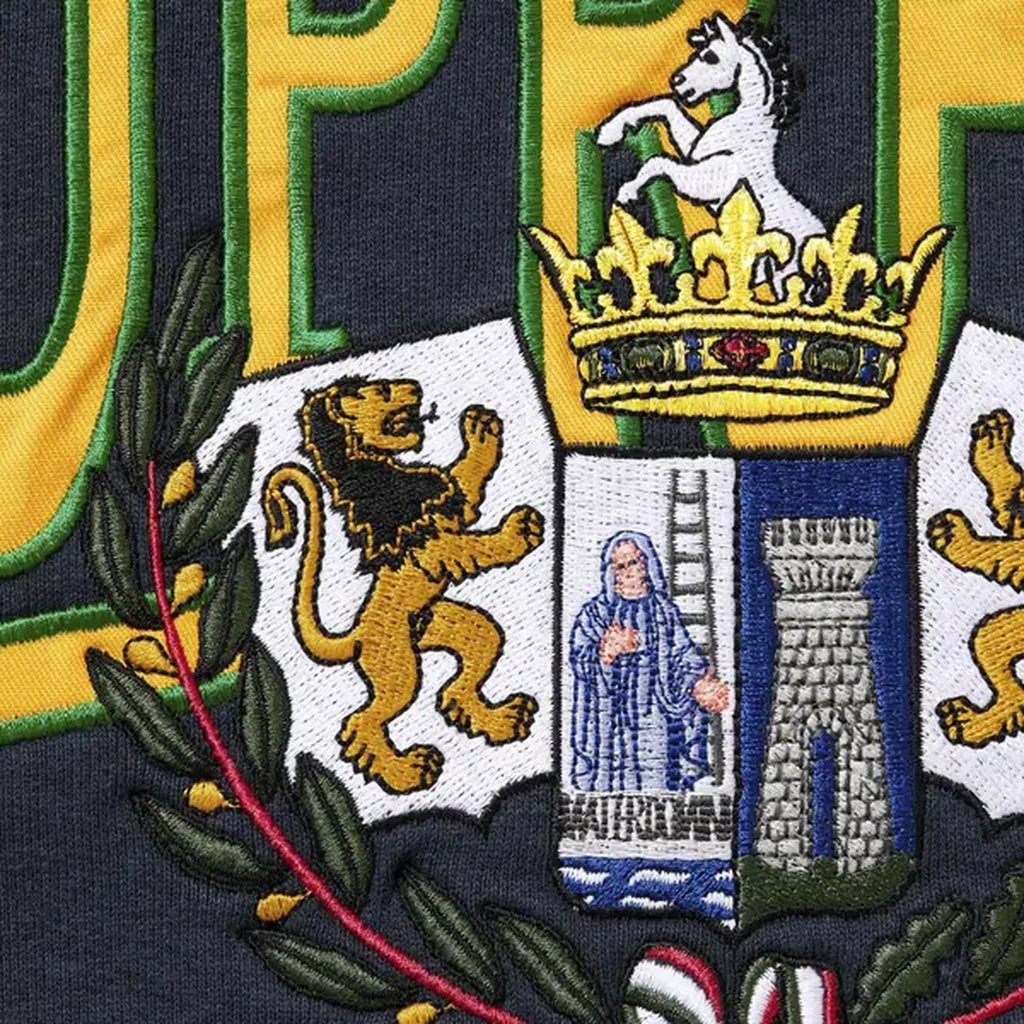 Supreme Crest Appliqué Half Zip Pullover – Navy (FW25)