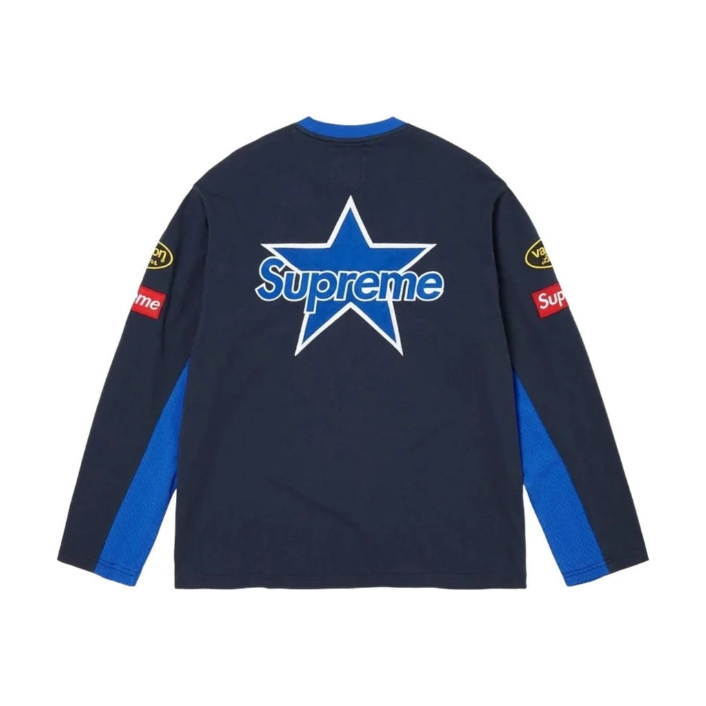 Supreme x Vanson Leathers L/S Top – Navy (SS26)