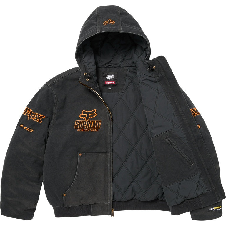 Supreme x Fox Racing Hooded Work Jacket Black