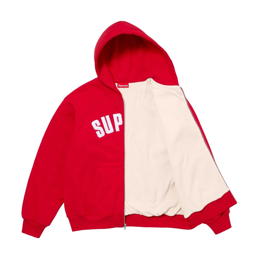 Supreme Arc Thermal Lined Zip Up Hooded Sweatshirt – Red (FW24)