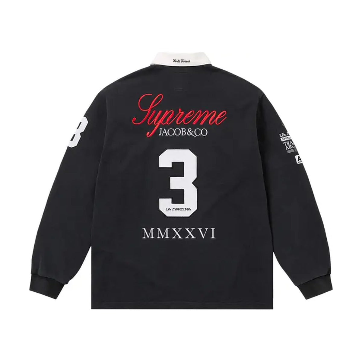 Supreme x La Martina x Jacob & Co Rugby Polo – Black (SS26)