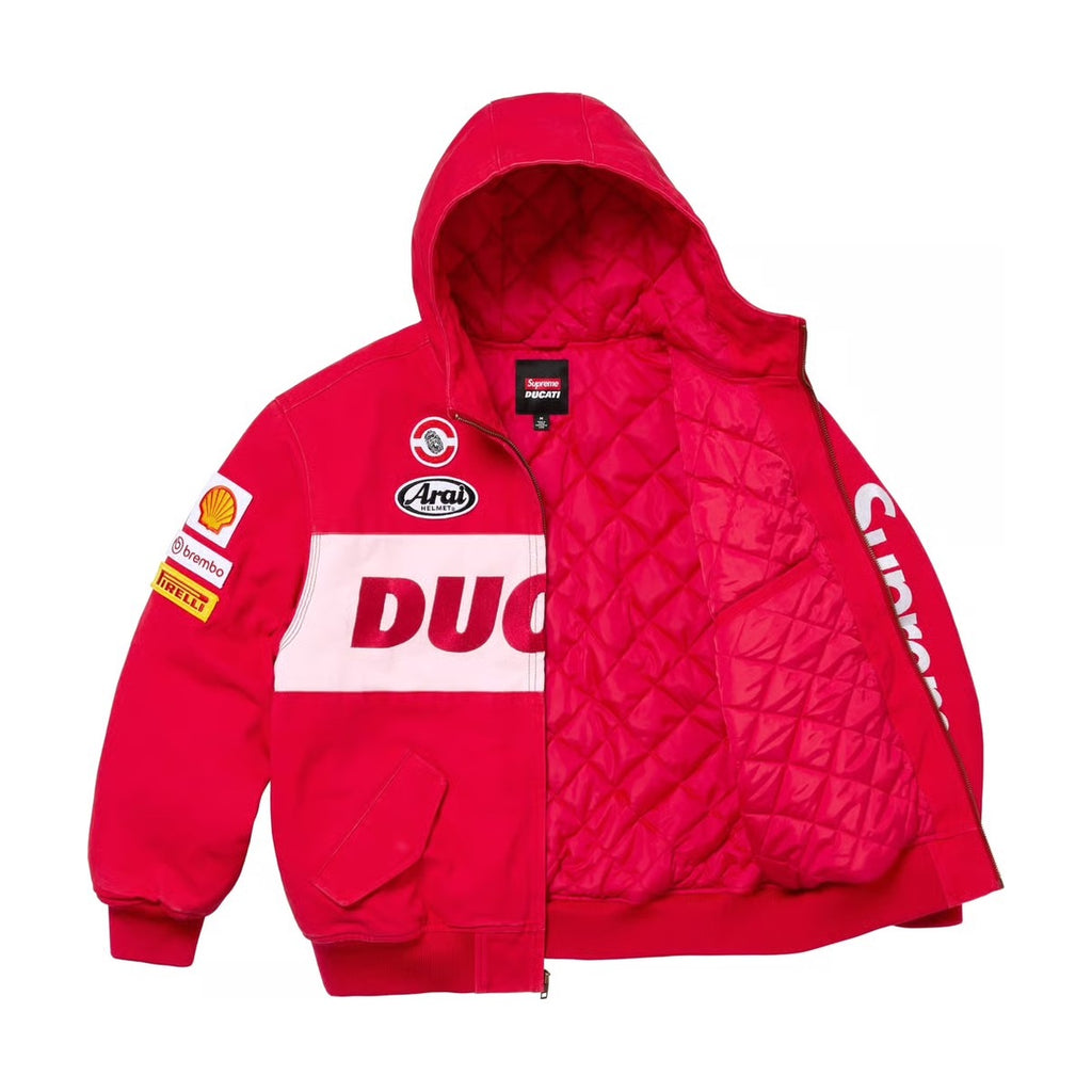 Supreme x Ducati Hooded Work Jacket – Red (SS24)