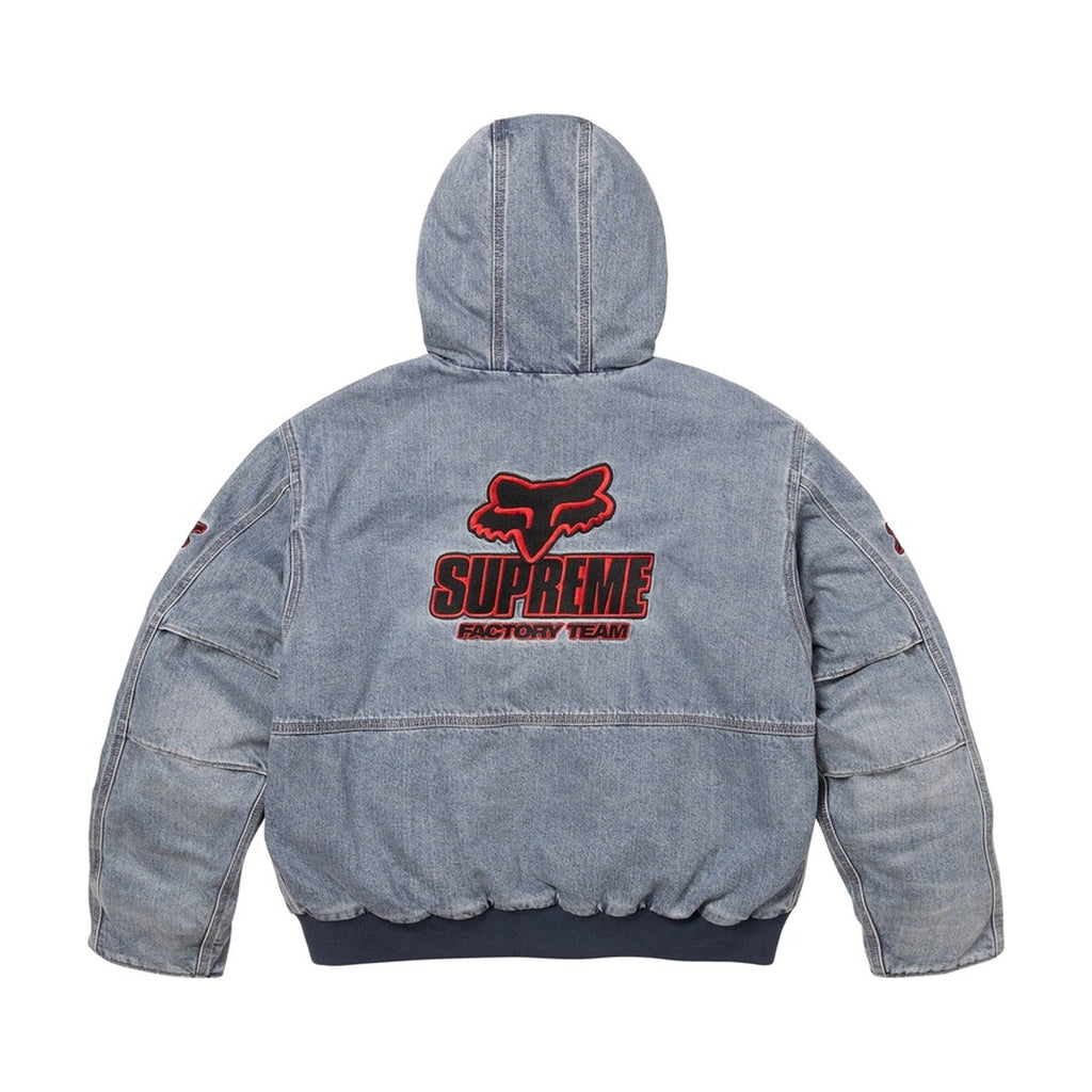Veste de travail à capuche Supreme x Fox Racing – Denim (AH25)