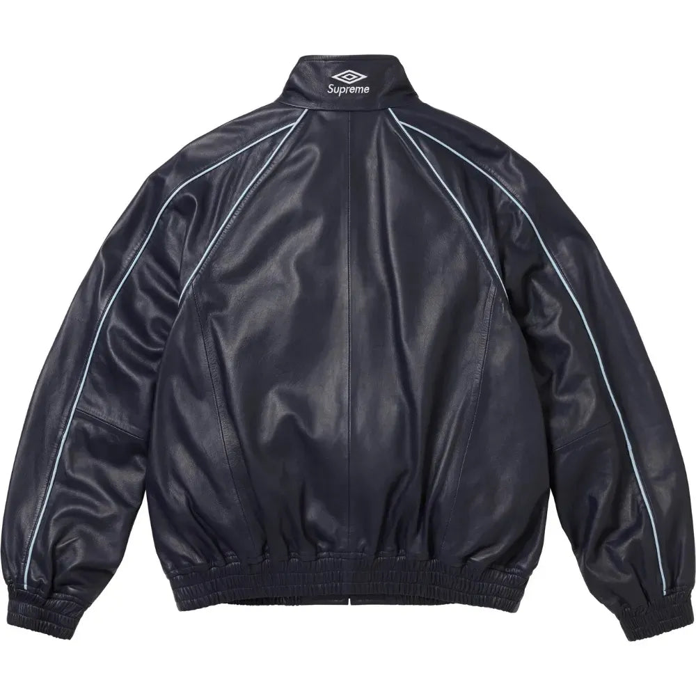 Supreme x Umbro Leather Track Jacket Navy