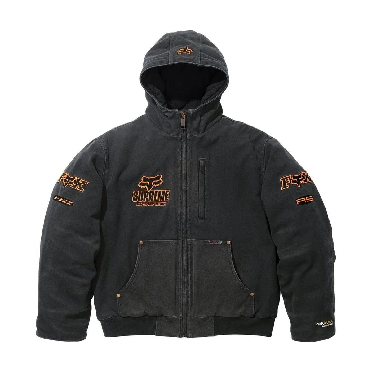 Veste de travail à capuche Supreme x Fox Racing – Noir (AH25)