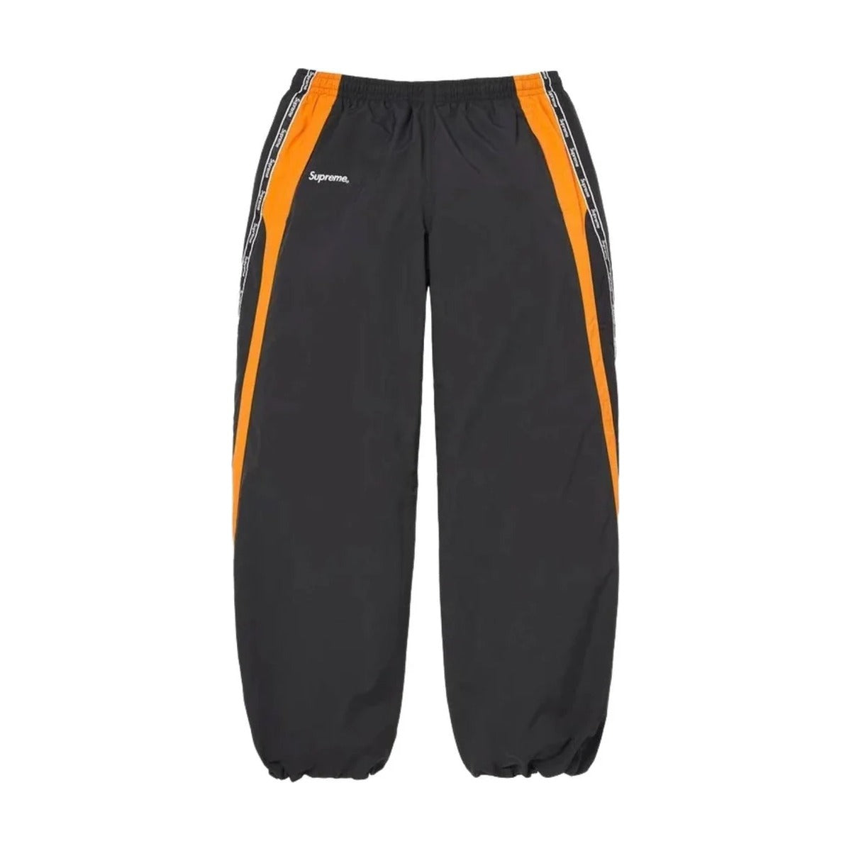 Supreme Logo Taping Track Pant – Black/Orange (SS26)