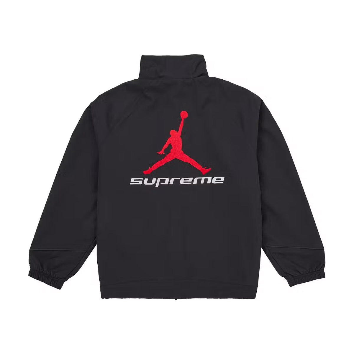 Supreme x Jordan Track Jacket – Black/University Red (SS26)