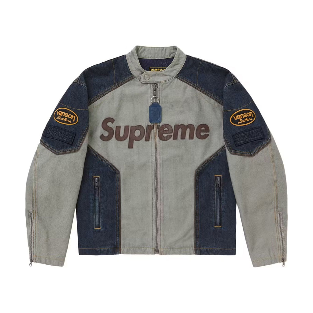 Supreme x Vanson Leathers Cordura Cotton Jacket – Denim (SS25)