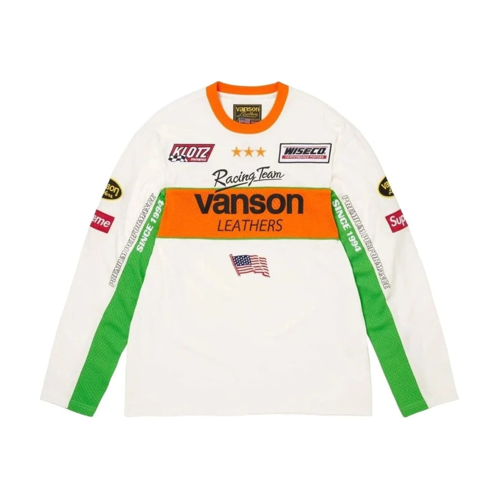 Supreme x Vanson Leathers L/S Top – White (SS26)