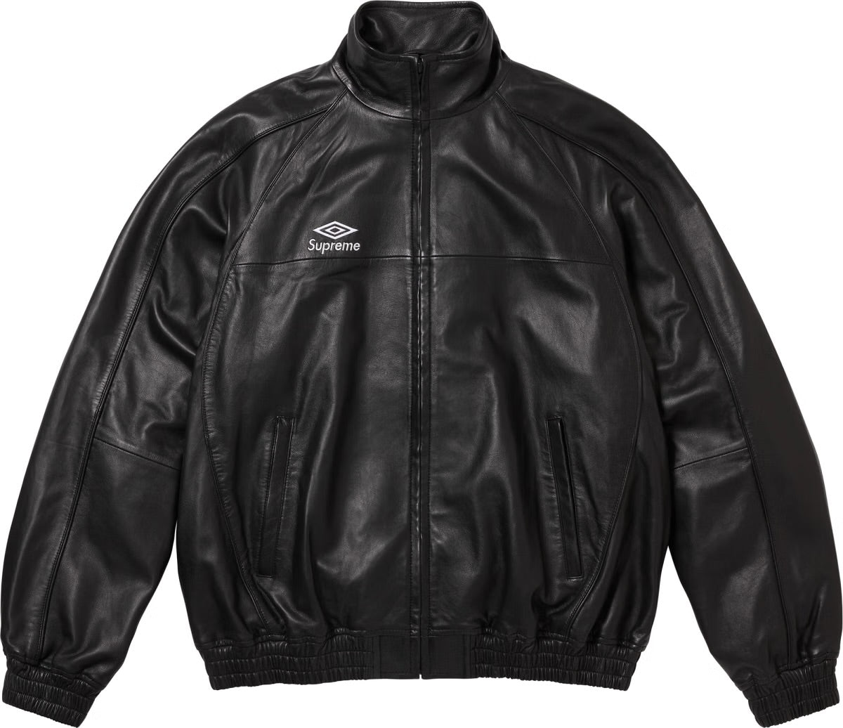 Supreme x Umbro Leather Track Jacket Black