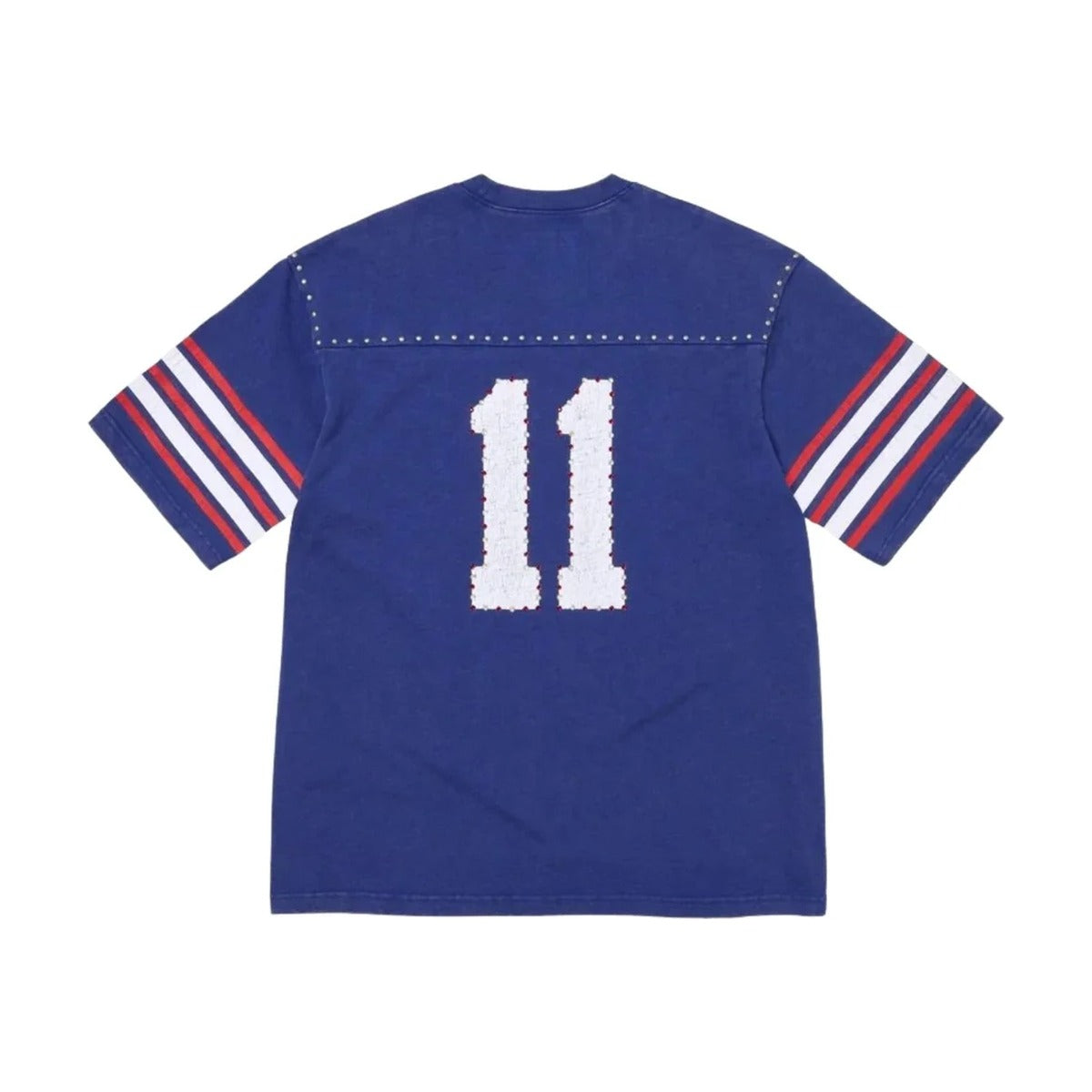 Top de football Supreme clouté à manches courtes – Bleu (PE26)