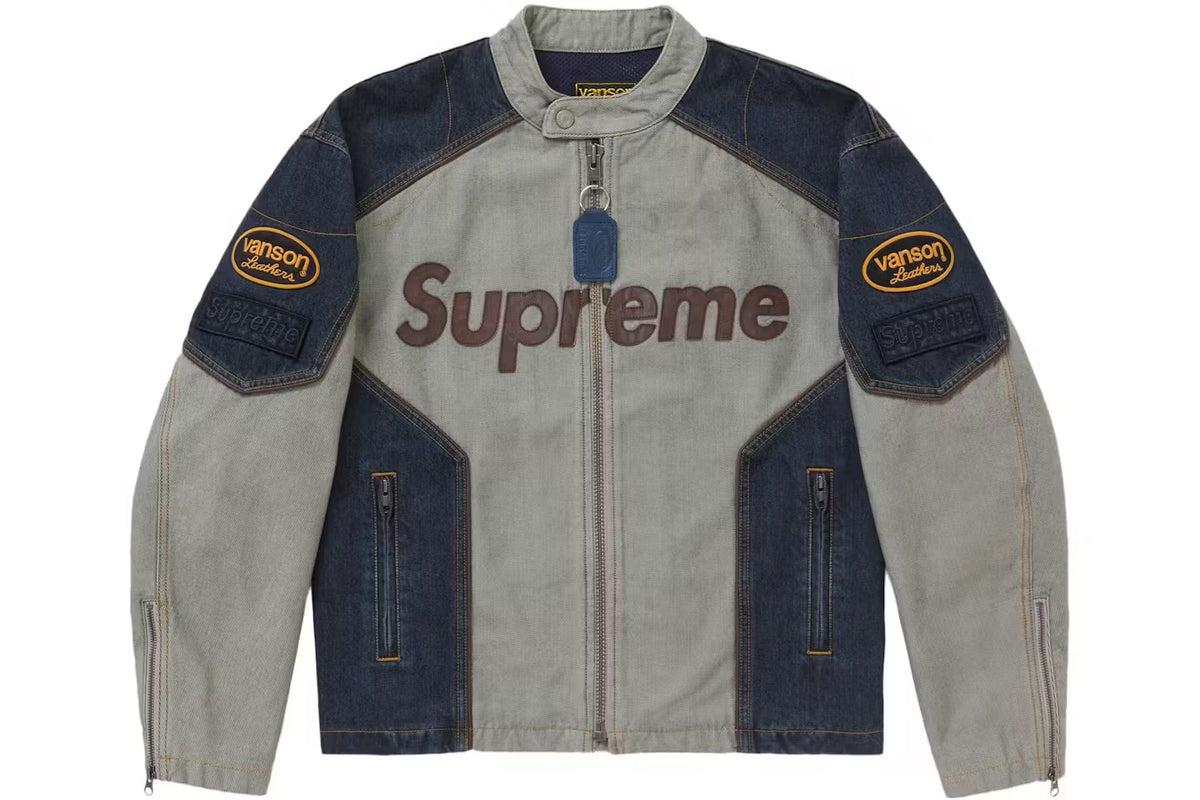 Supreme x Vanson Leathers Cordura Cotton Jacket – Denim (SS25)