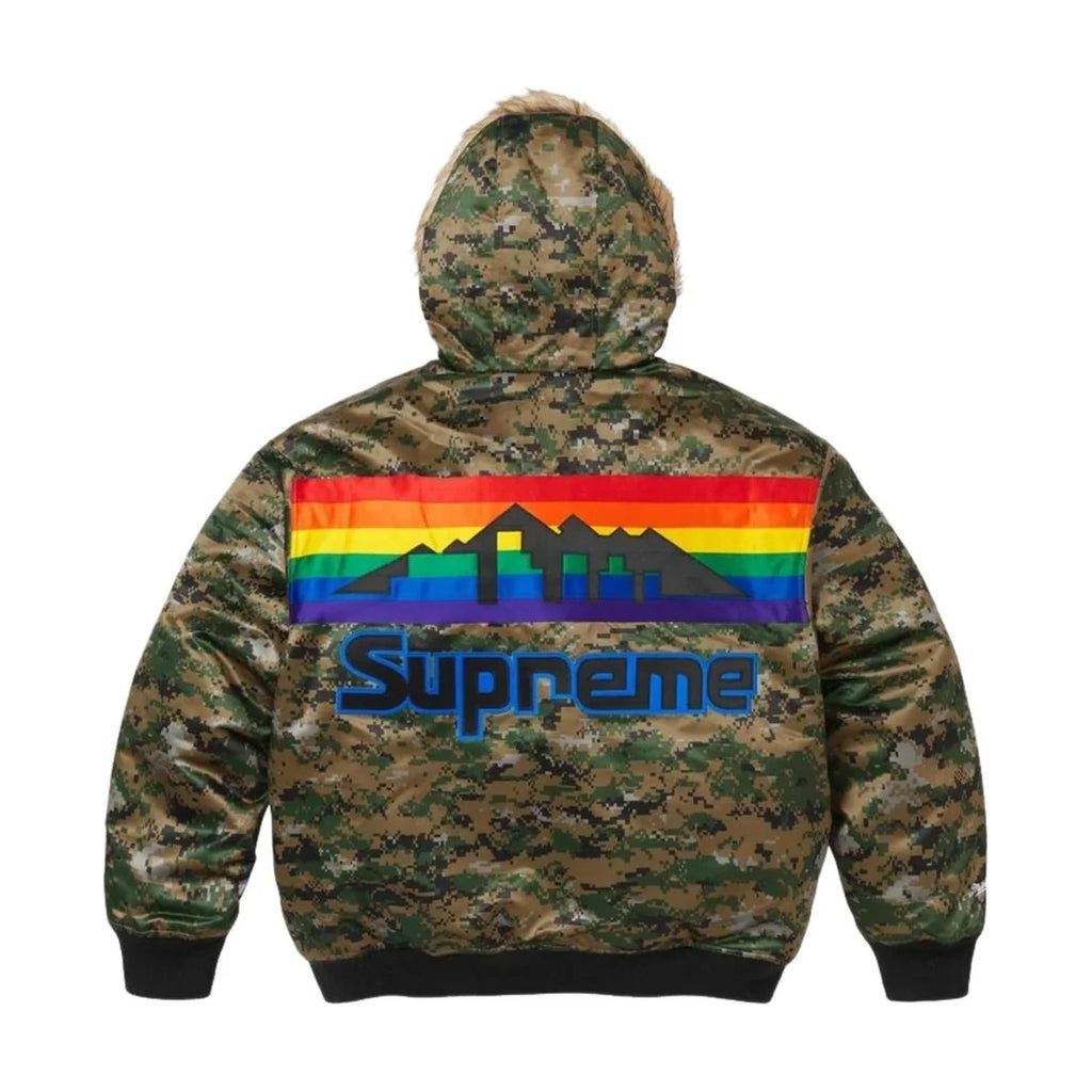 Supreme x Mitchell & Ness Teams Hooded Satin Jacket – Denver Nuggets (SS26)