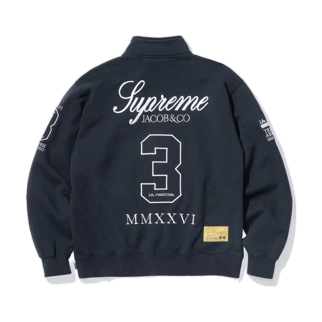 Supreme x La Martina x Jacob & Co Zip Up Sweater – Navy (SS26)