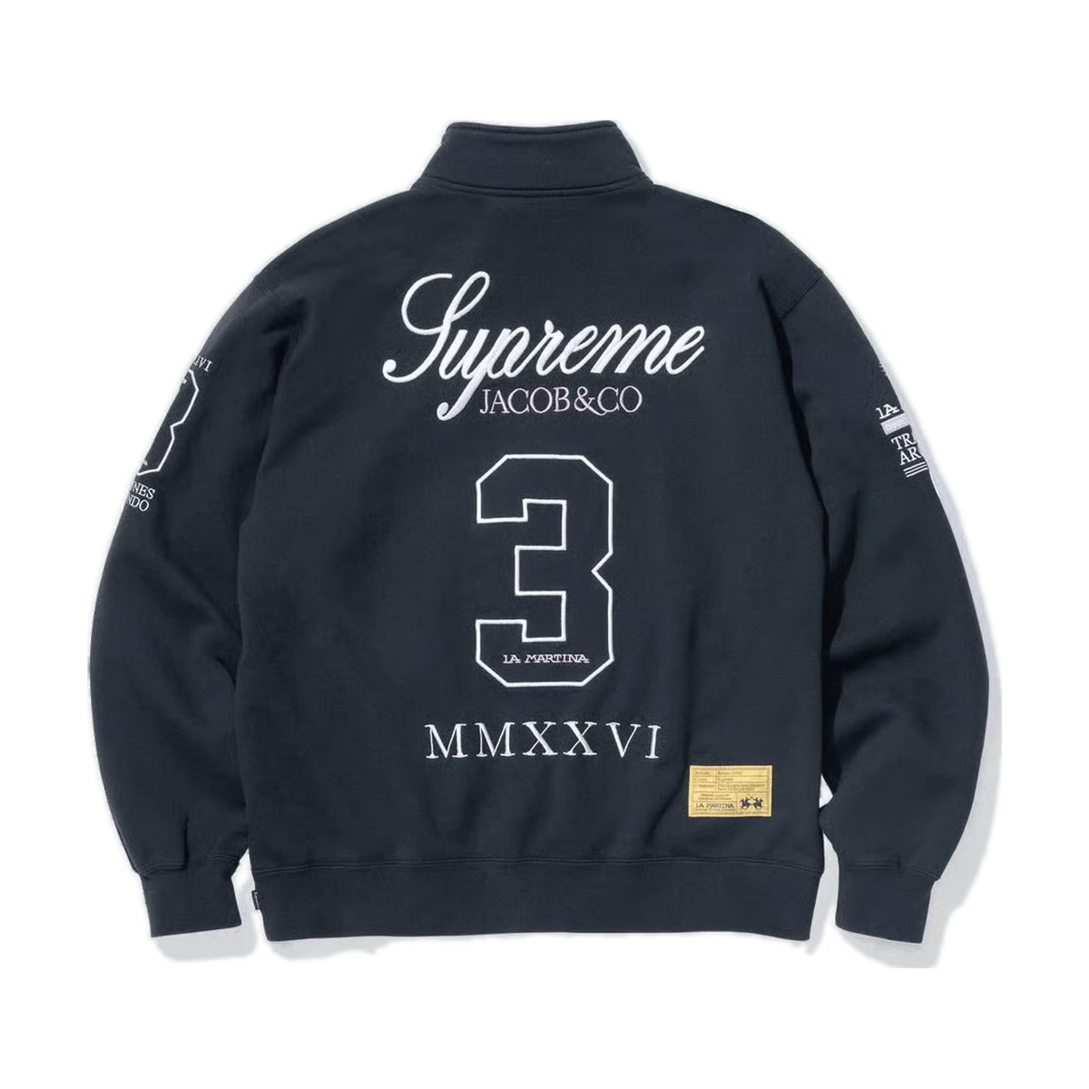 Supreme x La Martina x Jacob & Co Zip Up Sweater – Navy (SS26)
