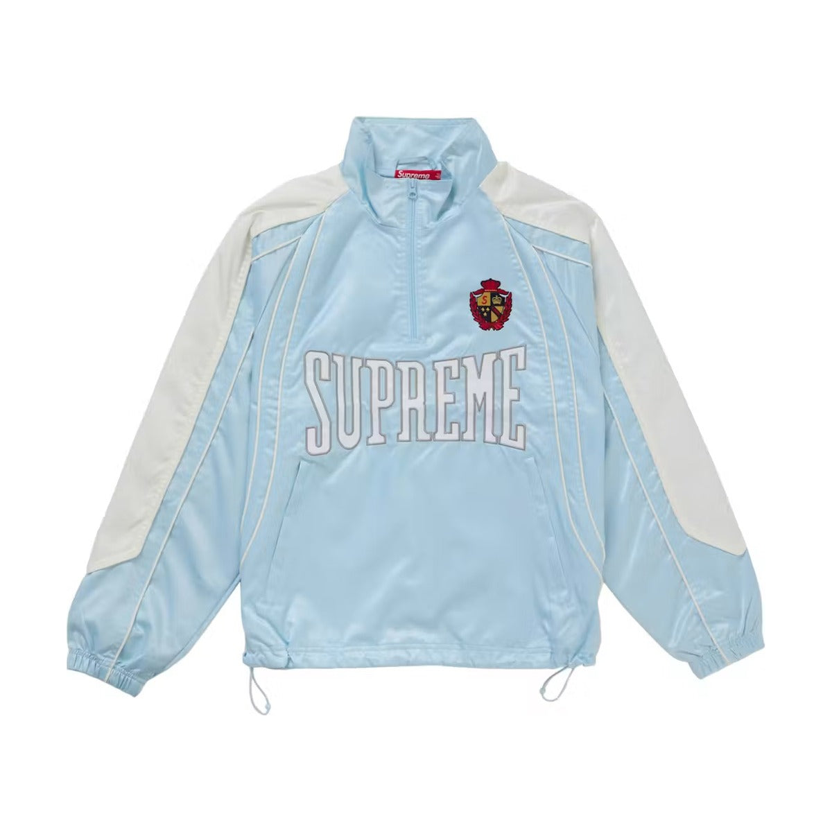 Pull Supreme à bordure en satin – Bleu clair (PE25)