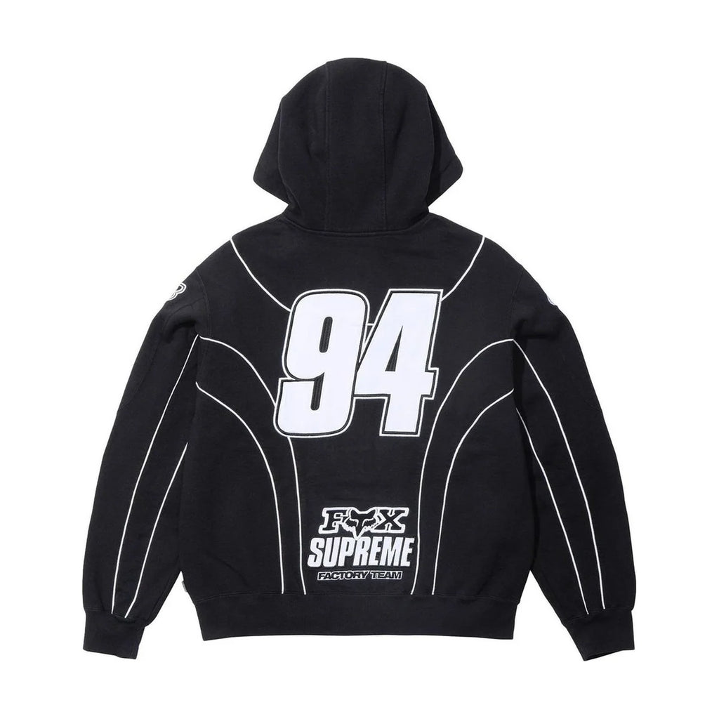 Sweat à capuche zippé Supreme x Fox Racing Factory Team – Noir (AH25)