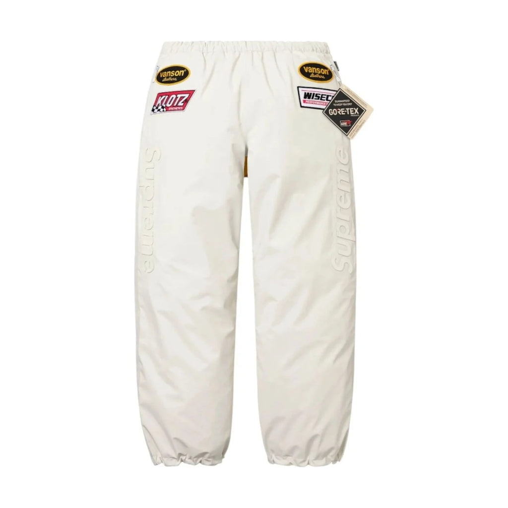 Pantalon Supreme x Vanson Leathers Gore-Tex – Blanc (AH25)