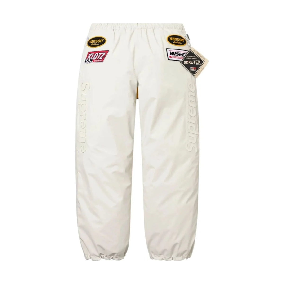 Pantalon Supreme x Vanson Leathers Gore-Tex – Blanc (AH25)