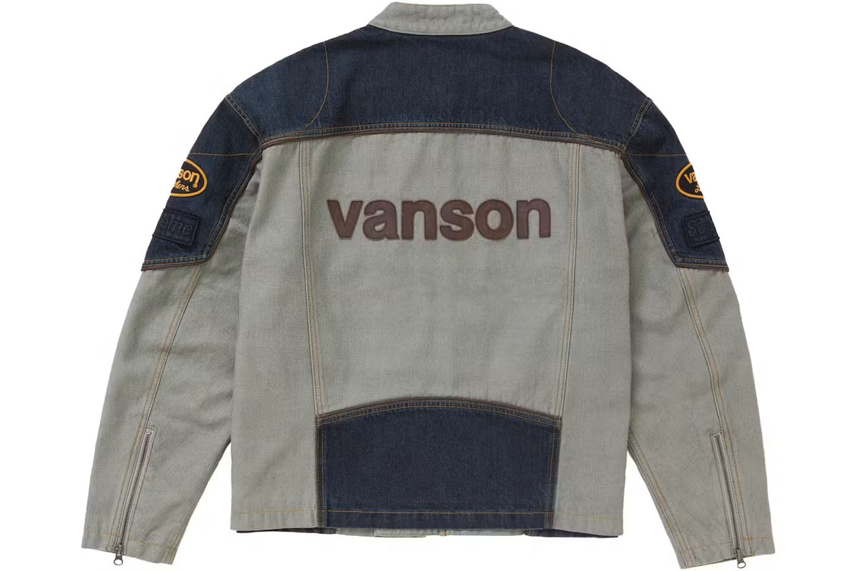 Supreme x Vanson Leathers Cordura Cotton Jacket – Denim (SS25)