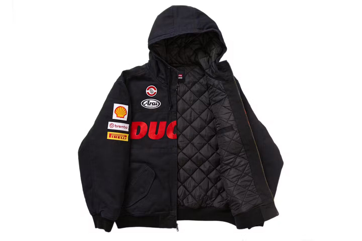 Supreme x Ducati Hooded Work Jacket – Black (SS24)