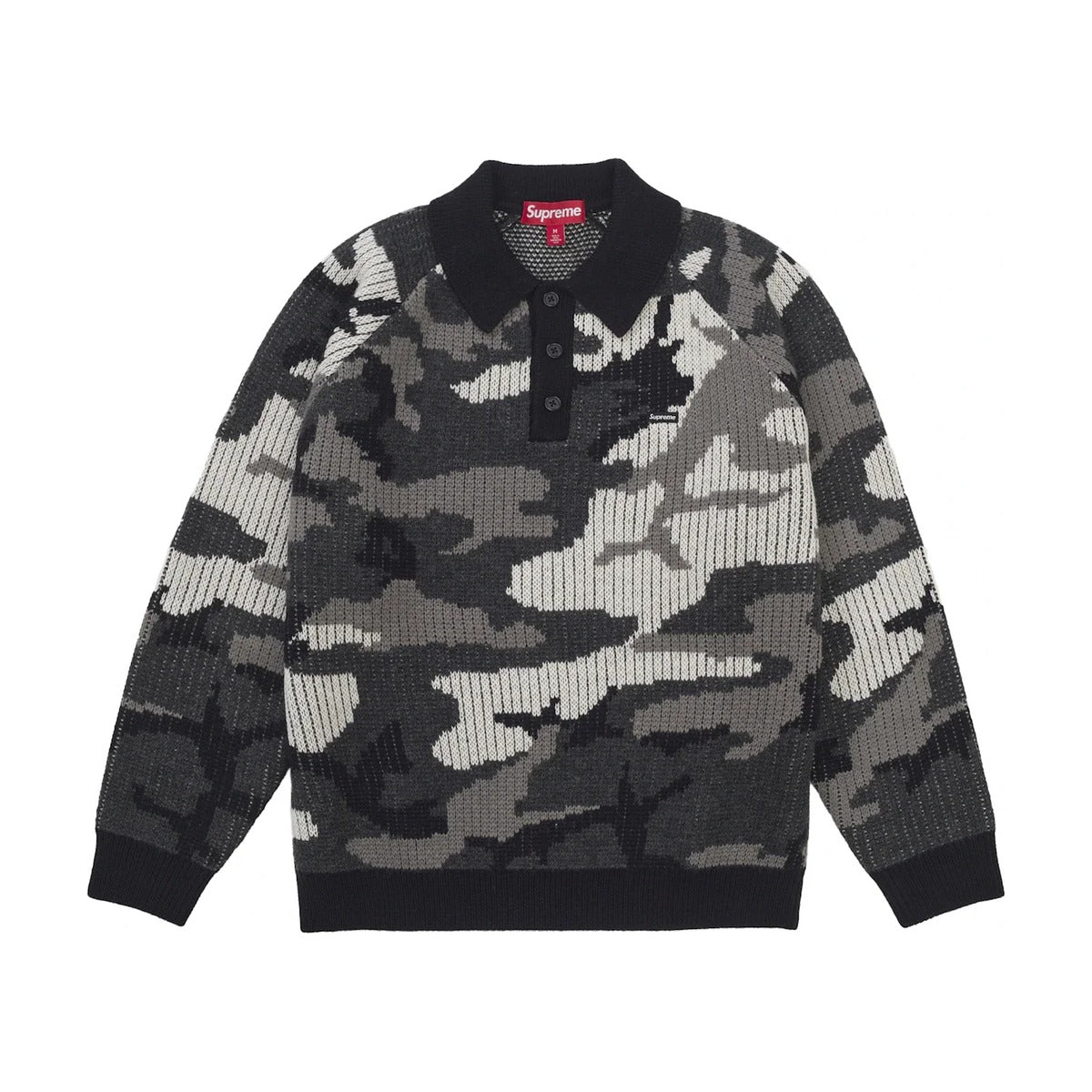 Supreme Small Box Polo Sweater – Snow Camo (FW25)