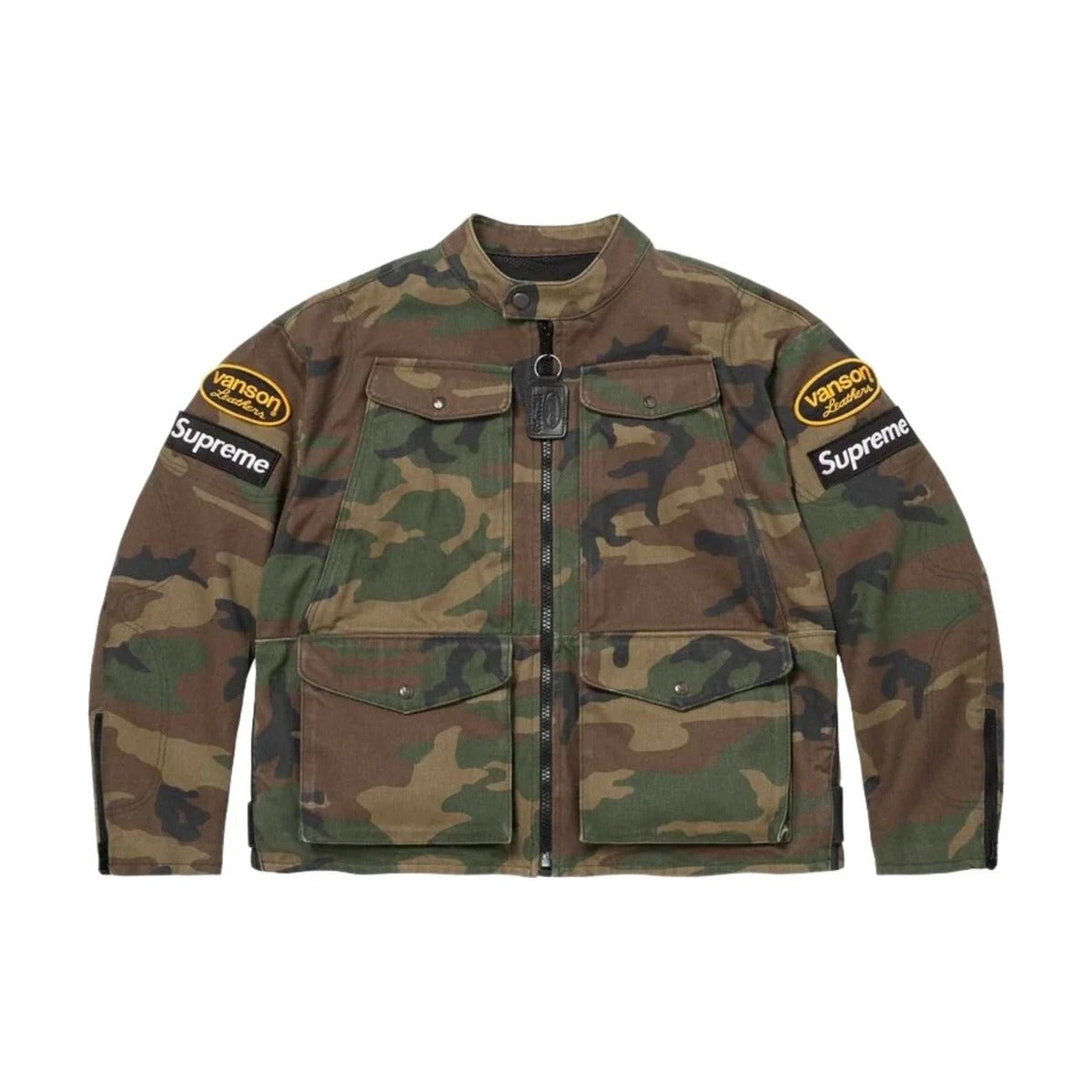 Veste Supreme x Vanson Leathers Cordura – Camo Woodland (PE26)