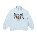 Pull demi-zip avec écusson Supreme Crest – Bleu clair (AH25)