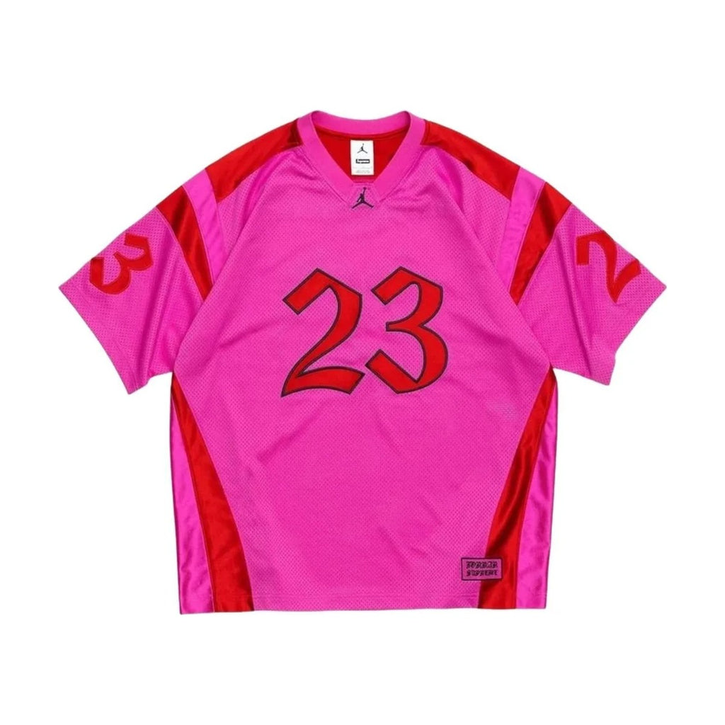 Supreme x Jordan Jersey – Fire Pink/University Red (SS26)