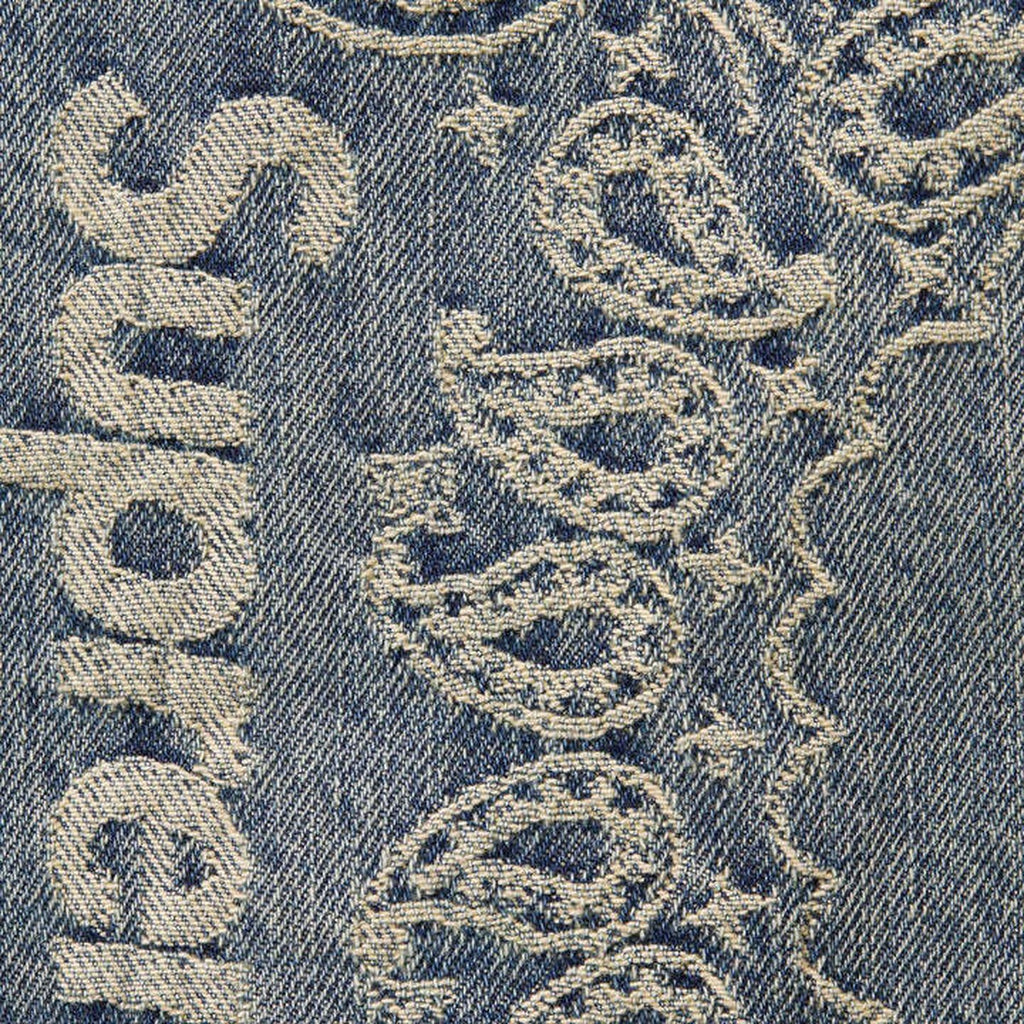 Veste de travail à capuche en denim jacquard bandana (PE25)