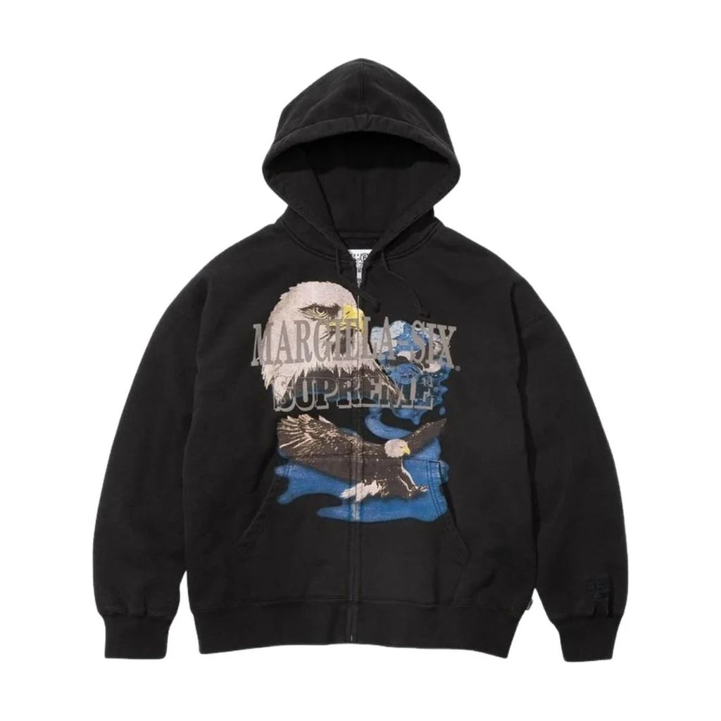 Supreme x MM6 Maison Margiela Eagle Zip Up Hooded Sweatshirt – Black (SS26)