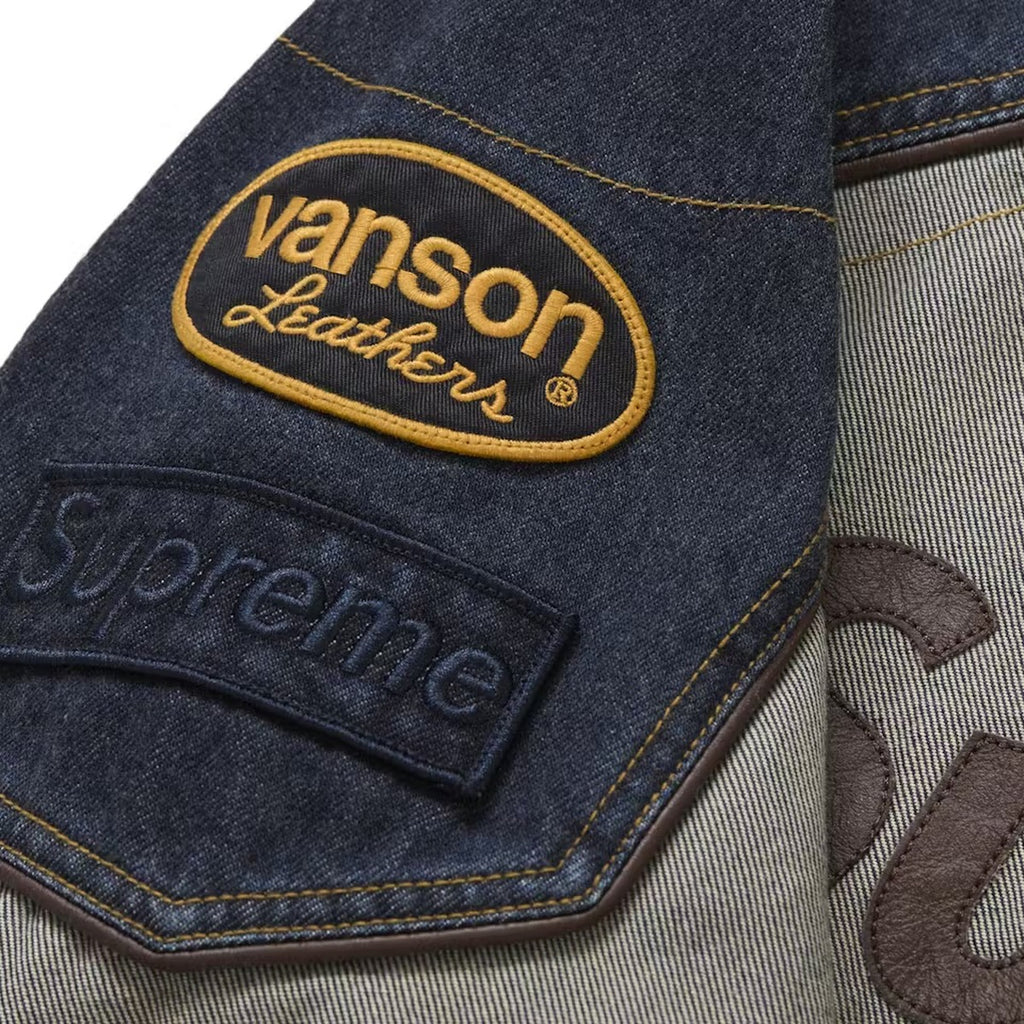 Supreme x Vanson Leathers Cordura Cotton Jacket – Denim (SS25)