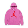 Sweat à capuche zippé Supreme x Jordan – Rose vif/Rouge universitaire (PE26)