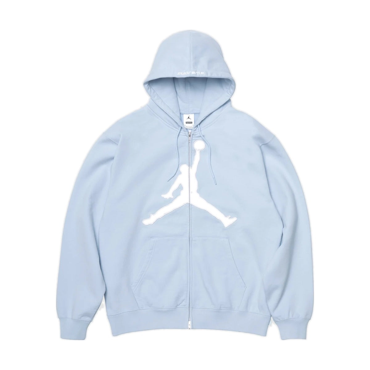 Sweat à capuche zippé Supreme x Jordan – Blanc Summit/Bleu Céleste (PE26)