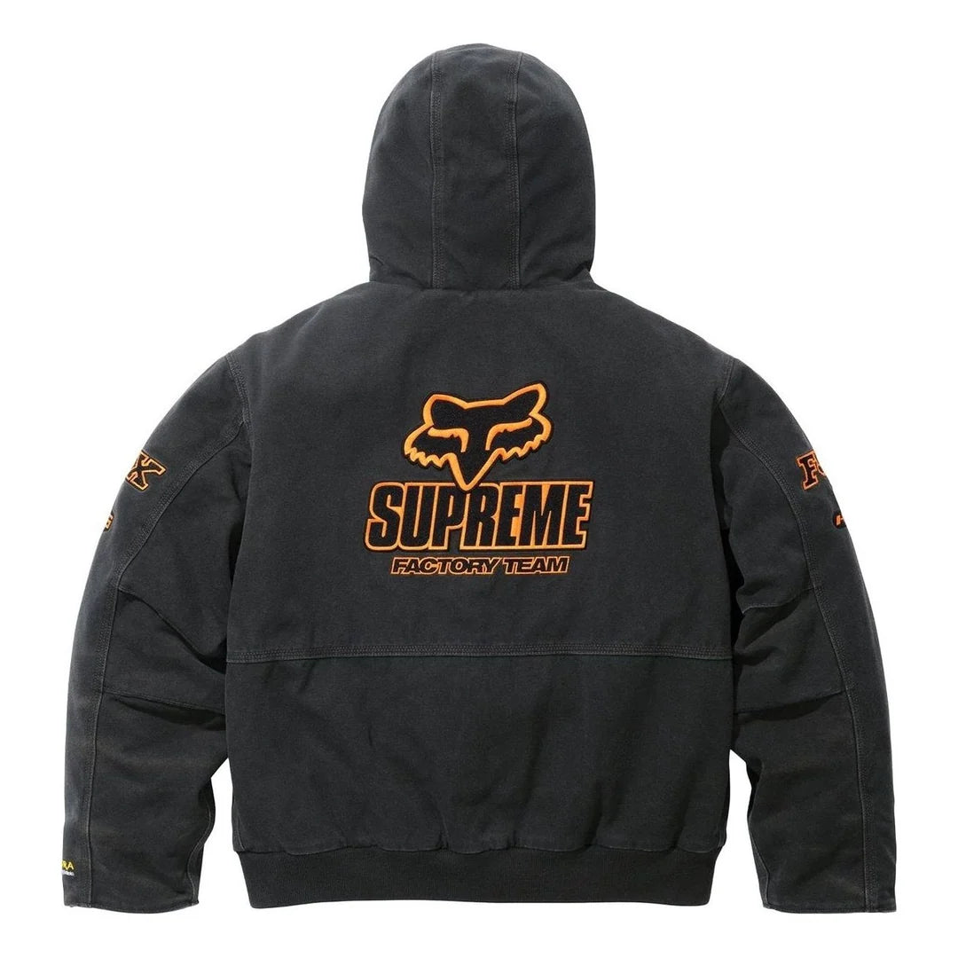 Supreme x Fox Racing Hooded Work Jacket Black