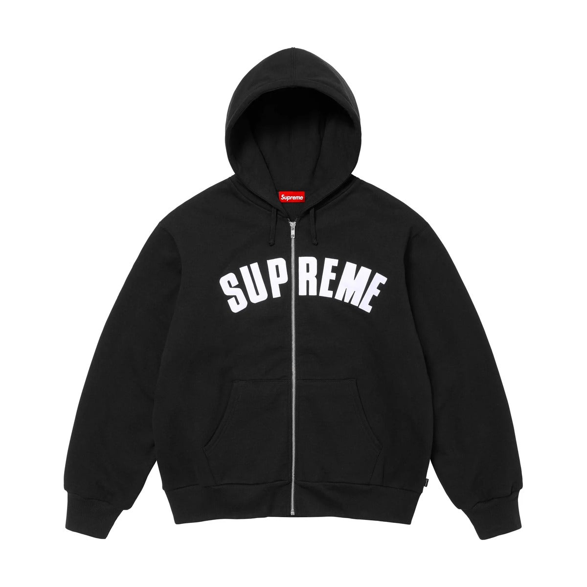 Supreme Arc Thermal Lined Zip Up Hooded Sweatshirt – Black (FW24)